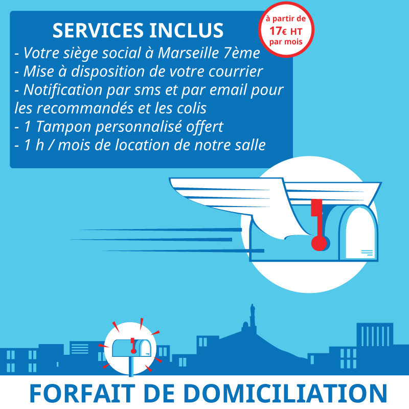 6 mois de Domiciliation Marseille 7 - Domiciliation d'entreprises à Marseille 7ème